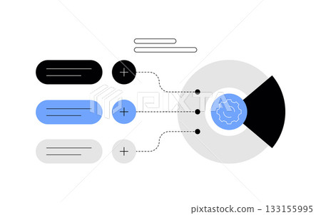 Abstract diagram, business planning. Business infographic. Presentation slide Abstract diagram, business planning. Business infographic. Presentation slide 133155995