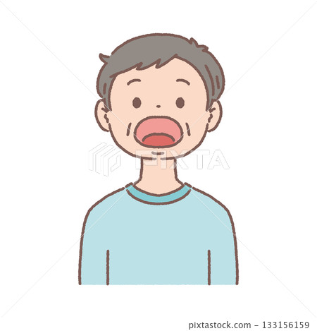 Man with his mouth wide open 133156159