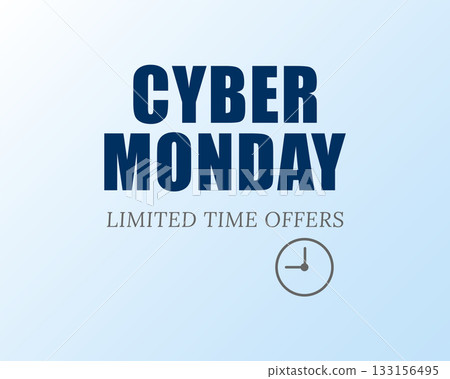 Cyber Monday Sale Minimal Light Banner 133156495