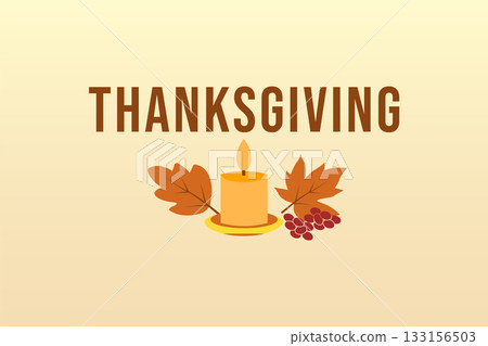 thanksgiving autumn candle harvest celebration 133156503