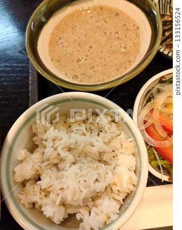 Grated yam rice set meal 133156524