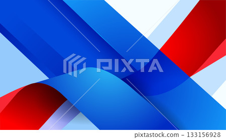 Red Blue Modern Abstract Geometric Background 133156928