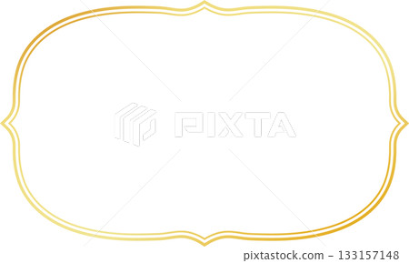 A double frame with a gold oval shape and pinched edges A double frame with a gold oval shape and pinched edges 133157148