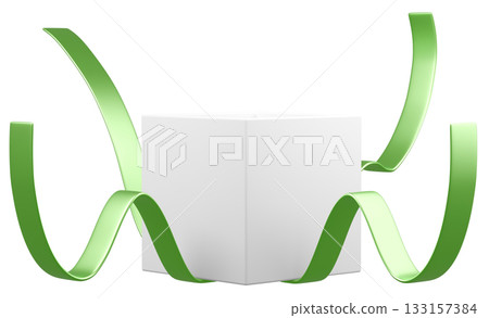 3D illustration_present_green 3D illustration_present_green 133157384