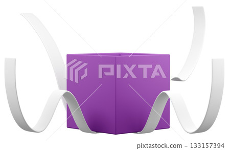 3D illustration_present_purple 3D illustration_present_purple 133157394