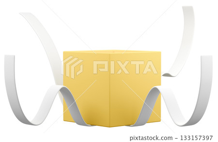 3D illustration_present_yellow 3D illustration_present_yellow 133157397