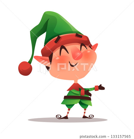 Elf Welcoming with Open Arm 133157565