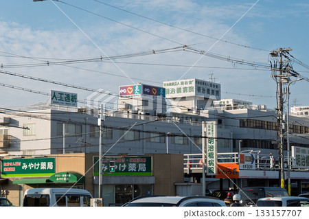 Meijibashi Hospital seen from Aho 2-chome intersection 133157707