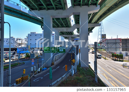 Aichi Prefecture Nagoya Cityscape Nagoya Expressway Kusunoki Interchange Aichi Prefecture Nagoya Cityscape Nagoya Expressway Kusunoki Interchange 133157965