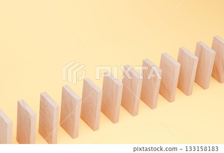 3D material_wooden domino_orange 133158183