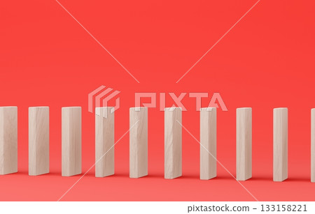 3D material_wooden domino_red 133158221