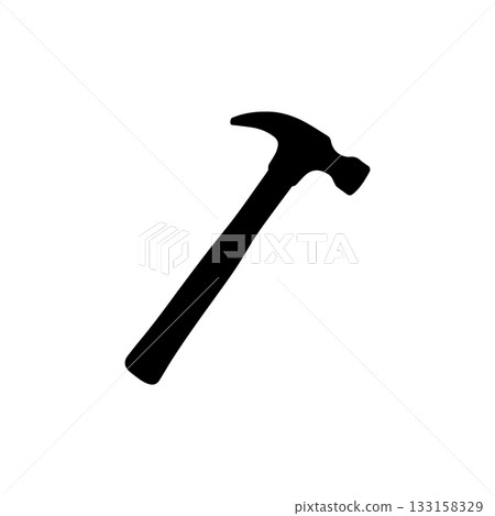 hammer silhouette icon construction tool illustration hammer silhouette icon construction tool illustration 133158329
