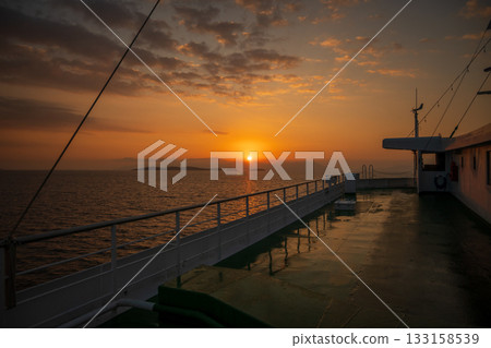 Beautiful autumn scenery in the Seto Inland Sea of Japan 133158539