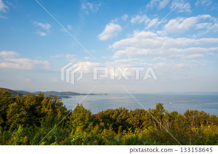 Beautiful autumn scenery in the Seto Inland Sea of Japan Beautiful autumn scenery in the Seto Inland Sea of Japan 133158645