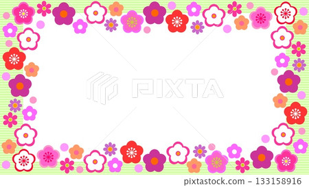 Plum blossom frame white space border pattern Plum blossom frame white space border pattern 133158916