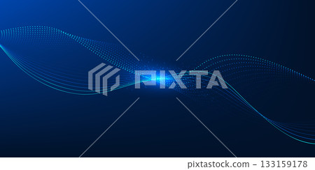 Big Data Wave Line Network Visualization, Digital Information Flow, Abstract Cyber Grid Background for AI Systems, Machine Learning, Quantum Computing, and Future Technology 133159178