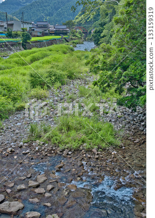 The view from Shinko Bridge in Yusuhara, Kochi Prefecture 133159319