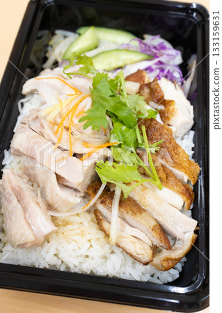 美味的新加坡雞肉飯便當 133159631