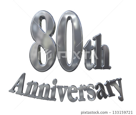 3DCG text "80th Anniversary/80th Anniversary Mark Sparkle" 133159721