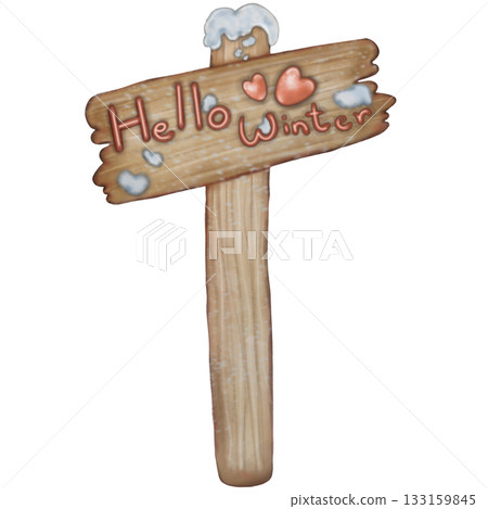 Winter holidays cozy decorations  illustration set.  holiday elements cute hand drawn decorations 133159845