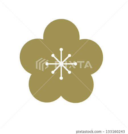 Golden plum pattern 133160243