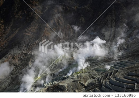 Steaming sulfur mountain 133160986