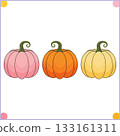 Harvest Pumpkin Variety Set Graphic Illustration Harvest Pumpkin Variety Set Graphic Illustration 133161311