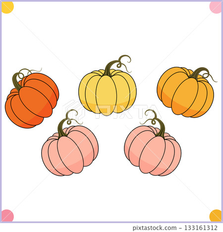 Colorful Pumpkin Bundle Vector Clipart Colorful Pumpkin Bundle Vector Clipart 133161312