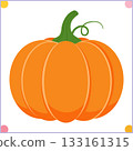 Fall Pumpkin Set with Curved Stems and Vines Illustration Fall Pumpkin Set with Curved Stems and Vines Illustration 133161315
