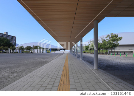 View of Anabuki Arena Kagawa at Sunport Takamatsu from the Takamatsu Symbol Tower side View of Anabuki Arena Kagawa at Sunport Takamatsu from the Takamatsu Symbol Tower side 133161448