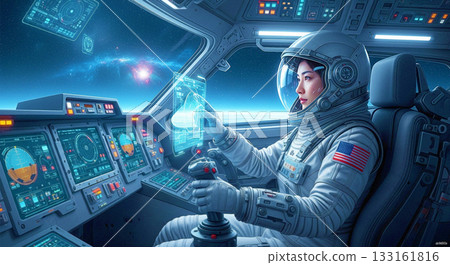 astronaut, spaceman, female 133161816