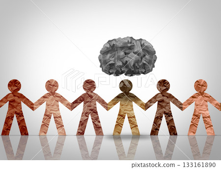 Depressed Person In A Group Depressed Person In A Group 133161890