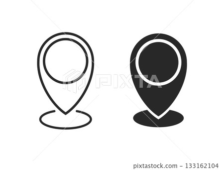 Pin location icon stock illustration 133162104