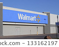 Walmart Store front with blue sky outdoor Walmart Store front with blue sky outdoor 133162197