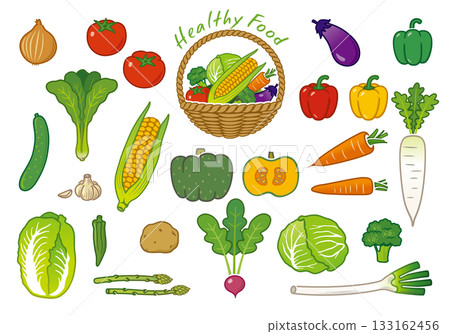 蔬菜圖圖標集矢量 133162456