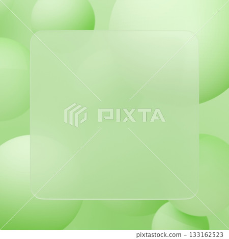 3D background material_Glassmorphism_Green 133162523