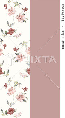 Soft Pastel Patterns with Florals, Fruits, and Cute Motifs for Notebook Designs 133163303