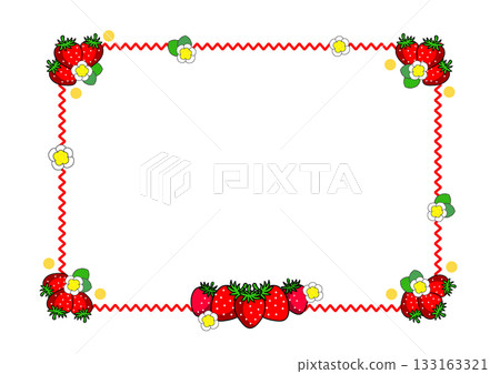 Strawberry jagged frame Strawberry jagged frame 133163321