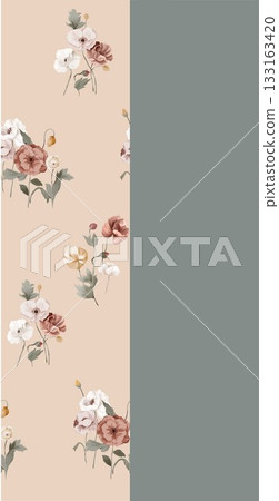 Soft Pastel Patterns with Florals Fruits and Cute Motifs for Notebook Designs 133163420