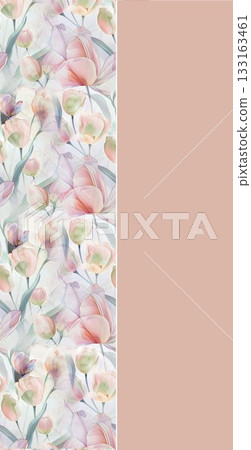 Soft Pastel Patterns with Florals Fruits and Cute Motifs for Notebook Designs 133163461
