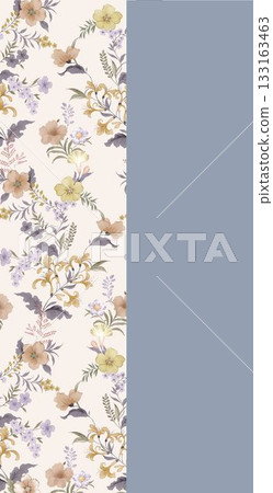 Soft Pastel Patterns with Florals Fruits and Cute Motifs for Notebook Designs 133163463