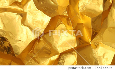 Crumpled Gold Texture 133163686