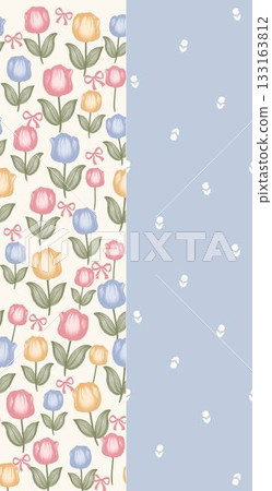 Soft Pastel Patterns with Florals Fruits and Cute Motifs for Notebook Designs Soft Pastel Patterns with Florals Fruits and Cute Motifs for Notebook Designs 133163812