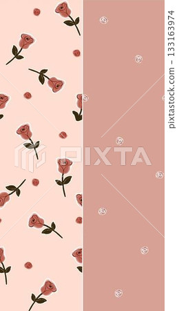 Soft Pastel Patterns with Florals Fruits and Cute Motifs for Notebook Designs 133163974