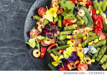 Gourmet seafood salad. Gourmet seafood salad. 133164413