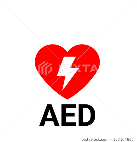 AED圖標,用於心臟驟停急救 AED圖標,用於心臟驟停急救 133164695