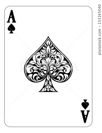 Ace of Spades Design from Deck of Playing Cards 133165040
