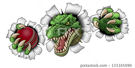 Crocodile Dinosaur Alligator Cricket Sports Mascot Crocodile Dinosaur Alligator Cricket Sports Mascot 133165090