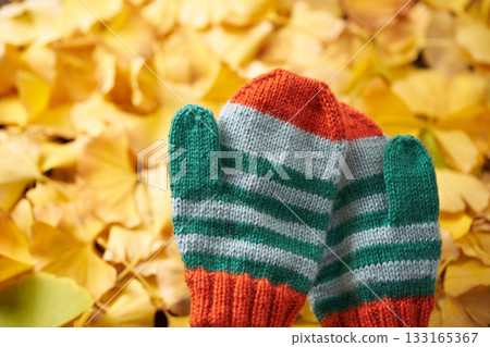 針織手套的圖像 133165367