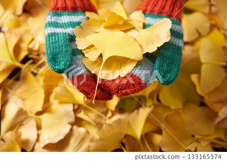 Image of knitted gloves Image of knitted gloves 133165374